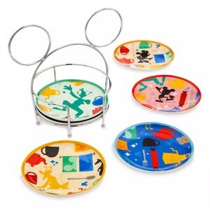 Vintage Disney Colorful Mickey Mouse Plate Collection